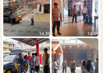 Pastikan Perayaan Ibadah Tahun baru Imlek 2577 aman, Polres Pematangsiantar Lakukan Pengamanan di Vihara.