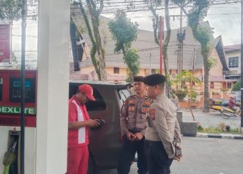 Sat Samapta Polres Pematangsiantar Patroli & Monitoring SPBU di Perayaan Tahun Baru Imlek 2026.