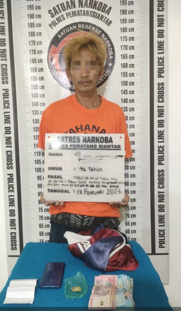 Polres Pematangsiantar Unkap Pemilik Ganja 1.10 Gram di Jalan Medan.