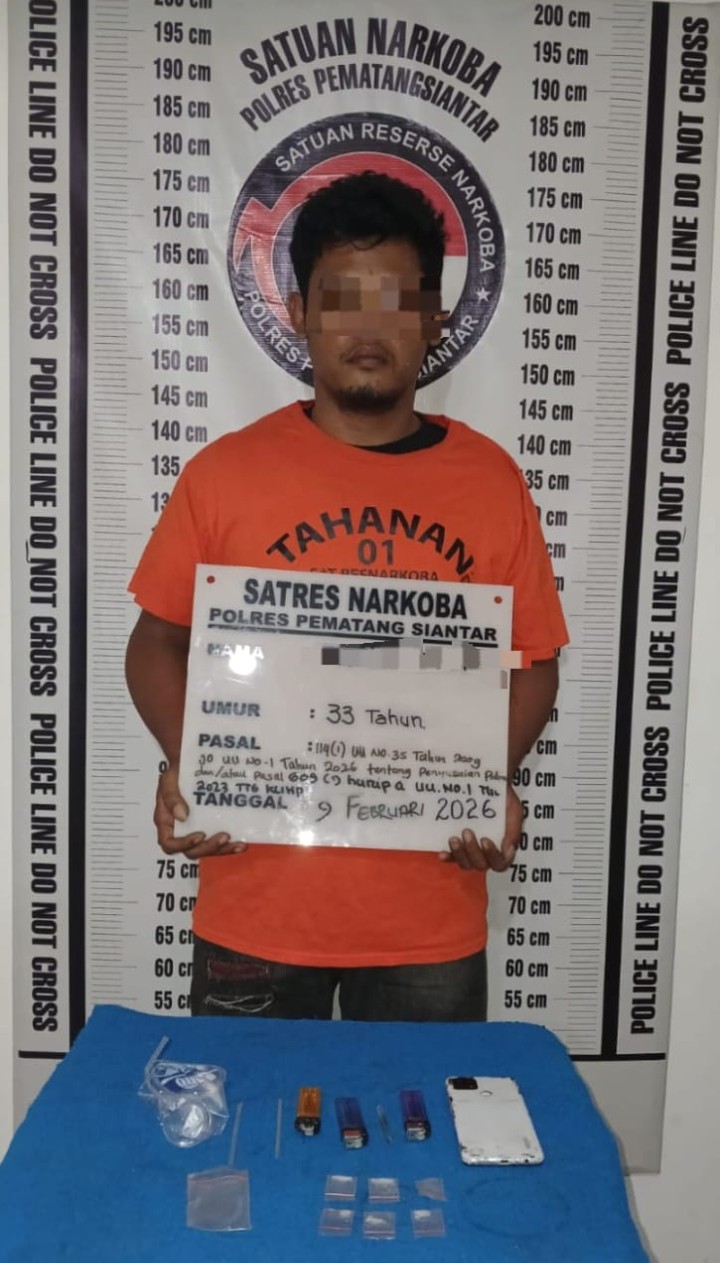 Miliki 6 Paket Sabu, Polres Pematangsiantar Amankan Residivis.