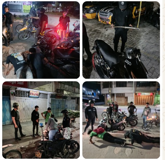 Beri Efek Jera, Timsus Dayok Mirah Polres Pematangsiantar Amankan 3 Sepedamotor Knalpot Brong.
