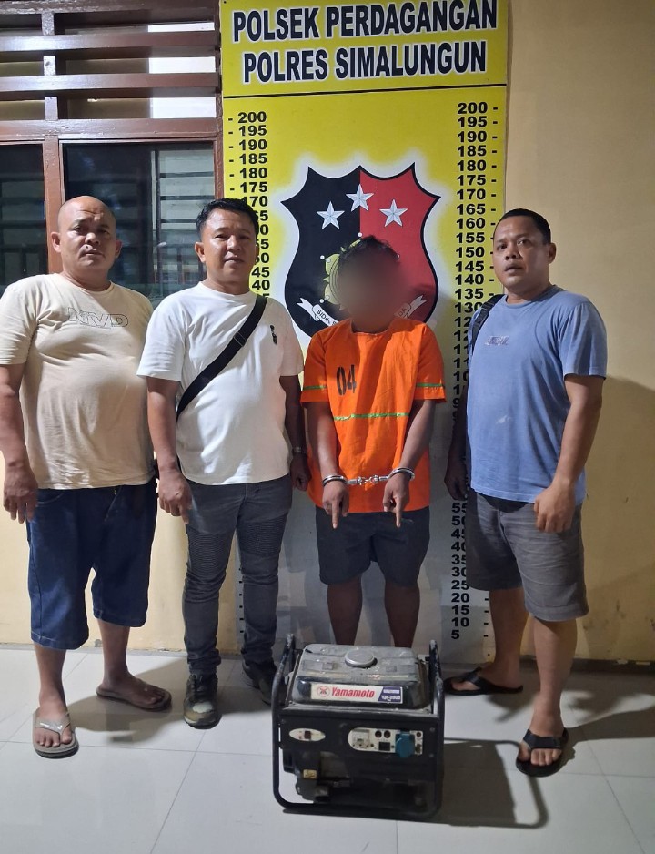 Dua Komandan Eks Brimob Kompak Beraksi, Polsek Perdagangan Langsung "Tancap Gas" Bekuk Maling Genset.