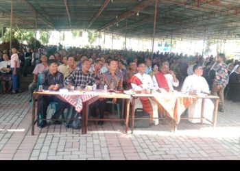Wakil Ketua DPRD Pematangsiantar Ir. Daud Simanjuntak, MM Berbaur Dengan Umat Beriman & Para Pastor, Biarawan/Biarawati di Acara Serah Terima Pastor Paroki Santo Joseph Pematangsiantar.
