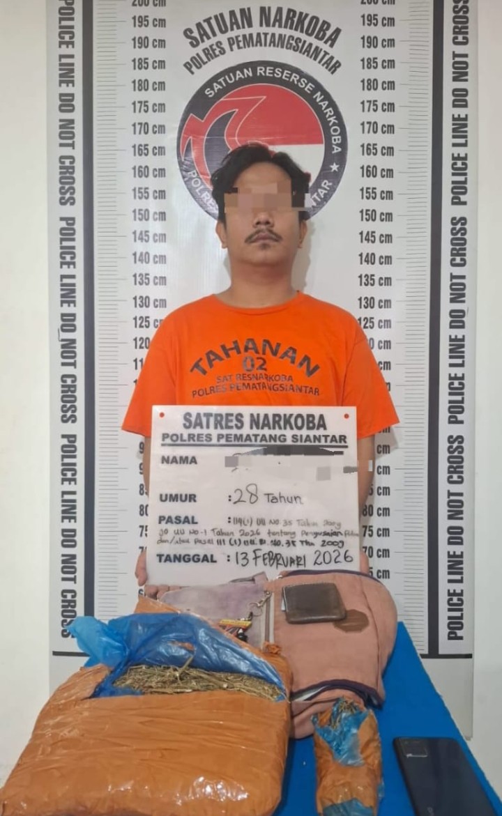 Sinergitas TNI Polri, Polres Pematangsiantar Bersama Korem 022/PT Ungkap Pemilik Ganja 1 Kg di Jalan Danau Singkarak.