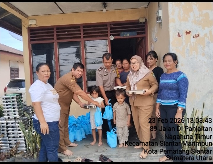Polsek Siantar Marihat Monitoring Distribusi MBG Kepada Ibu Hamil & Balita.
