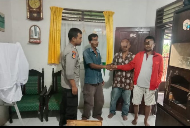 Bhabinkamtibmas Polsek Siantar Marihat Selesaikan Dugaan Pencurian Dengan Mediasi.