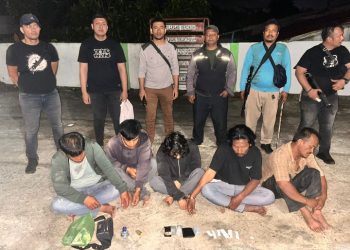 Berawal Dari Dumas Warga, Sat Narkoba Polres Simalungun Gerak Cepat Tangkap 5 Pelaku Narkoba di Eks Galon Pertamina Seribudolok.