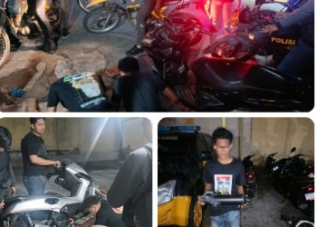 Timsus Dayok Mirah Polres Pematangsiantar Patroli Subuh Amankan Empat Sepedamotor Knlapot Brong.