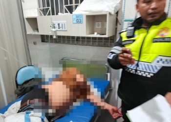 Polres Pematangsiantar Tinjut Laporan Call Center 110 Dengan Cek TKP Laka Lantas Disimpang Tanjung Pinggir.