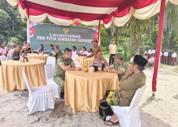 Kapolres Simalungun Hadiri Launching 200 Jembatan Garuda Diresmikan KASAD Jenderal TNI Maruli Simanjuntak, Bukti Nyata TNI-Polri Solid Bangun Negeri.