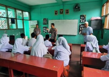 Jalin Silaturami, Sat Binmas Polres Pematangsiantar Sambang di Pesantren Kilat MTs Mesra.