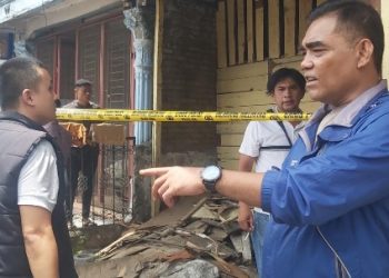 Polsek Siantar Utara Cek TKP Kandang Ayam Terbakar di Jalan Pendidikan.