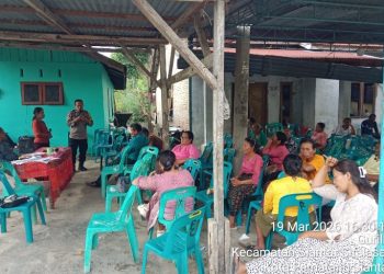 Bhabinkamtibmas Polsek Siantar Martoba Hadir Sampaikan Pesan Kamtibmas di Pesta Bona Taon.