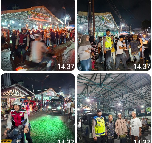 Personil Polres Pematangsiantar Pengamanan Gebyar Tabligh Akbar Pawai Obor Sambut Idul Fitri Tahun 1147 H.