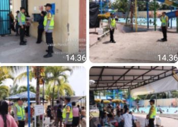 Berikan Rasa Aman Polsek Siantar Martoba Hadir di Objek Wisata.