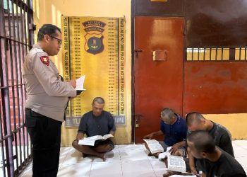 Sentuhan Humanis Polri, Sat Tahti Polres Simalungun Gelar Binrohtal Untuk Pembinaan Mental Tahanan.