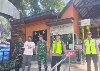 Kapolsek Siantar Barat Pimpin Pengamanan Objek Wisata Taman Hewan.
