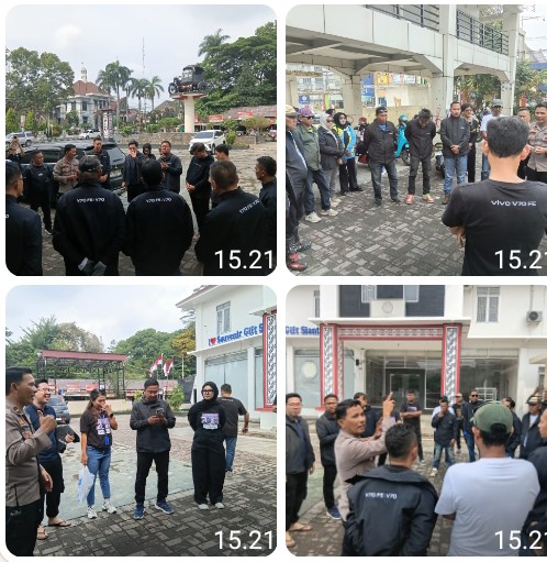 Sat Binmas Polrse Pematangsiantar Patroli Sambang Kamtibmas & Silaturahmi Ke Komunitas Automotif Vivo.