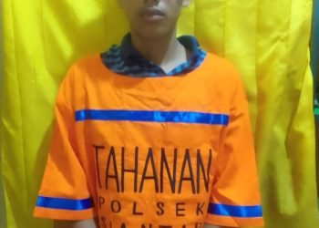 Polsek Siantar Marihat Amankan Pelaku Percobaan Pencurian Kabel Tower Telkomsel.