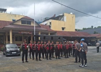 Polres Pematangsiantar Gelar Pemberangkatan Personil BKO Dit Samapta Polda Sumut.