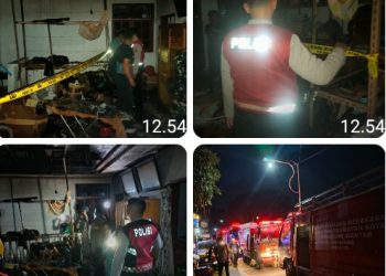 Kebakaran di Jalan Purba, Polres Pematangsiantar Respon Cepat Cek TKP.