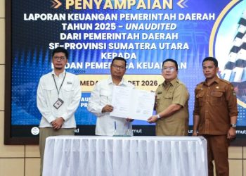Wali Kota Pematangsiantar Wesly Silalahi, SH, MKn Serahkan Laporan Keuangan Pemerintah Daerah (LKPD) Unaudited Tahun Anggaran (TA) 2025 Pemko Pematangsiantar Ke BPK RI Perwakilan Provinsi Sumut.