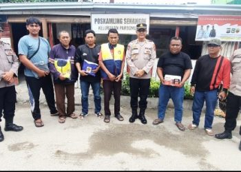 Polsek Siantar Timur & Petugas Pos Kamling Senangin Terima Kunjungn Kasat Binmas Polres Pematangsiantar.