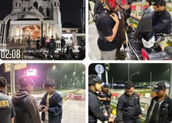 Patroli Hingga Subuh, Polres Pematangsiantar Amankan Delapan Sepedamotor Knalpot Brong.