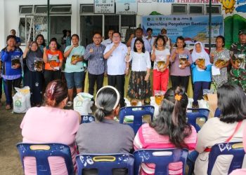Wali Kota Pematangsiantar Wesly Silalahi, SH, MKn Me-Launching Bantuan Pangan Alokasi Februari-Maret 2026.