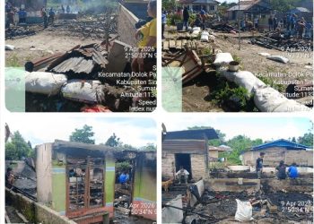 Hadir di Tengah Duka Warga, Polsek Dolok Pardamean Gerak Cepat Tangani Kebakaran Empat Rumah — Polri Tidak Pernah Absen Untuk Masyarakat.