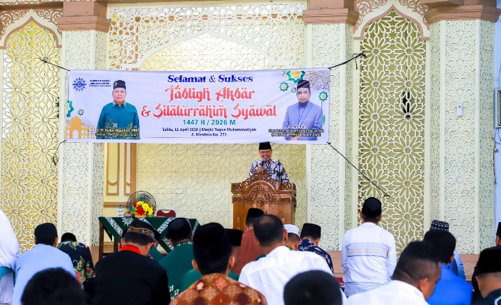 Wali Kota Pematangsiantar Wesly Silalahi, SH, MKn Diwakili Staf Ahli Bidang Pembangunan Muhammad Hamdani Lubis, SH Hadiri Kegiatan Tabligh Akbar dan Silaturahmi Syawal Pengurus Daerah (PD) Muhammadiyah Kota Pematangsiantar.