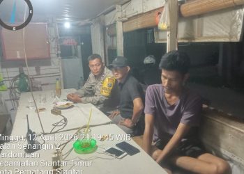 Polsek Siantar Timur Laksanakan SALING di Pos Kamling Senangin.