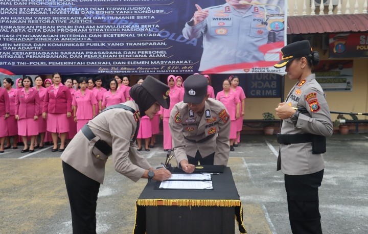 Kapolres Pematangsiantar Pimpin Upacara Sertijab Kapolseķ Siantar Marihat & Sianțar Selatan.