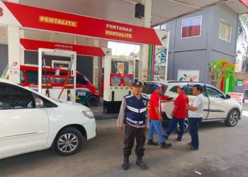 Antisipasi Guantibmas, Polsek Siantar Timur Monitoring Penyaluran BBM di SPBU.