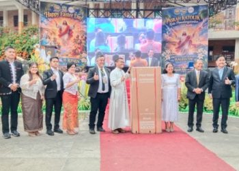 Penyerahan Hadiah Kepeda Umat Yang Menerima Lucky Draw di Perayaan Puncak Paskah Katolik Kota Pematangsiantar Tahun 2026.