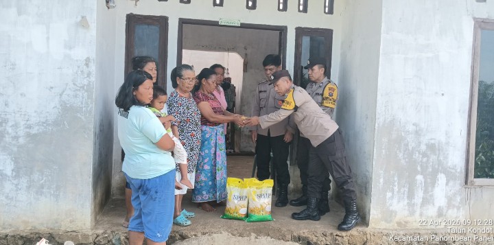 Berintegritas & Melayani, Polsek Siantar Martoba Berikan Bantuan Kepada Warga Terkena Bencana Alam.
