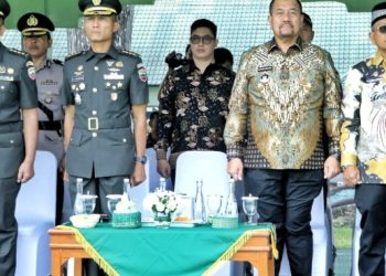 Bupati Simalungun Bersama Forkopimda Hadiri Penutupan Dikmaba Inf. AD Gel. I TA 2026.