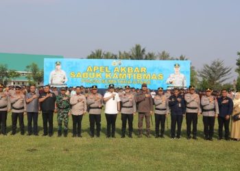 Kapolres Simalungun Hadiri Apel Akbar Sabuk Kamtibmas Polda Sumut : Wujud Nyata Sinergitas Polri Dan Masyarakat Jaga Stabilitas Keamanan.