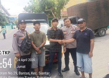 Polsek Siantar Barat Cek TKP Laporan Dugaan Pengancaman di Jalan Seram.
