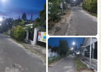 Pemasangan LPJU Yang Sudah Selesai di Jalan Candika III. Kompleks PU Kelurahan Bahkapul Atas Usulan Wakil Ketua DPRD Pematangsiantar Ir. Daud Simanjuntak, MM.