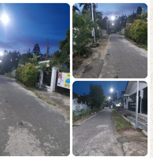 Pemasangan LPJU Yang Sudah Selesai di Jalan Candika III. Kompleks PU Kelurahan Bahkapul Atas Usulan Wakil Ketua DPRD Pematangsiantar Ir. Daud Simanjuntak, MM.