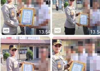 Kapolres Pematangsiantar Berikan Penghargaan ke Masyarakat Berperan aktif Cegah Penyalahgunaan Narkotika.