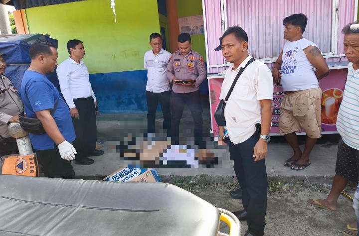 Polres Pematangsiantar Cek TKP Temuan Mayat di Simpang Sidamanik.
