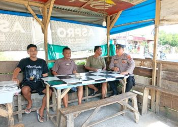 Sat Binmas Polres Pematangsiantar Patroli Sambang Kamtibmas & Silaturahmi Kepada Masyarakat di Warkop.