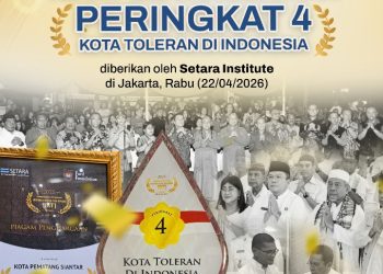 Brosur Kota Pematangsiantar Naik Ke Peringkat 4 Kota Toleran di Indonesia.