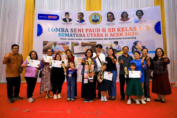 Ketua TP PKK Kota Pematangsiantar Ny Liswati Wesly Silalahi Diwakili Sekretaris Ny Rasta Eliya Ginting Hadiri Lomba PAUD & SD Kelas 1-3 Tingkat Provinsi Sumut.