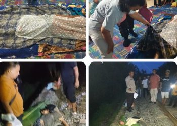 Respon Cepat Polsek Bandar Huluan Sigap Olah TKP : Pria Pengidap Gangguan Jiwa Tewas Tertabrak Kereta Api.