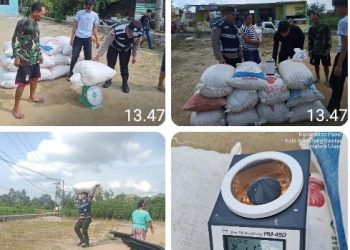 Bhabinkamtibmas Polsek Sianțar Marihat Dampingi Petani Binaan Ke Bulog Cabang Pematangsiantar.