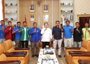 Wali Kota Pematangsiantar Wesly Silalahi, SH, MKn Menerima Silaturahmi Sekaligus Audiensi Pengurus KNPI Kota Pematangsiantar.