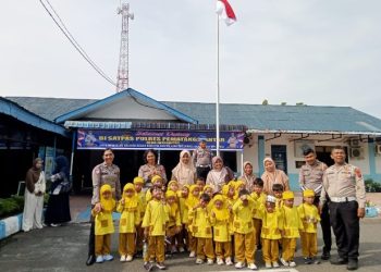 Polantas Menyapa, Sat Lantas Polres Pematangsiantar Terima Kunjungan TK Islam Terpadu Modern.